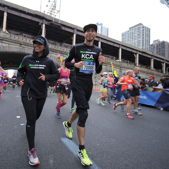 Alicia Keys lors du Marathon de New York, le 1er novembre 2015