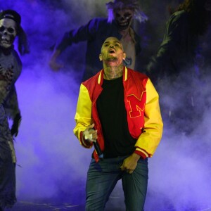 Chris Brown enflamme le Drai's lors de la soirée Halloween de la boîte de nuit. Las Vegas, le 31 octobre 2015.