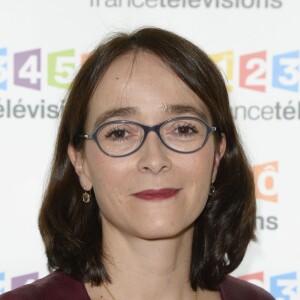 Delphine Ernotte, présidente de France Télévisions - Conférence de presse du Téléthon 2015, à France Télévisions à Paris le 4 novembre 2015.