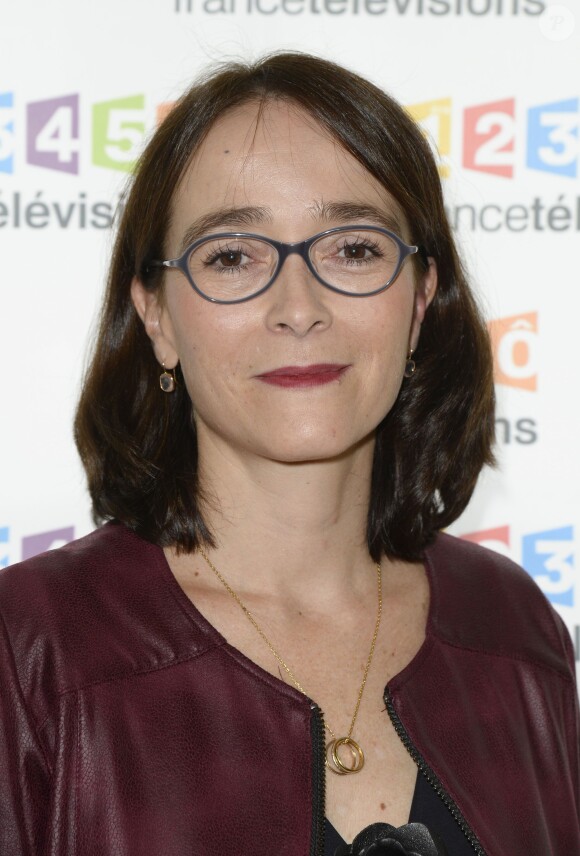 Delphine Ernotte, présidente de France Télévisions - Conférence de presse du Téléthon 2015, à France Télévisions à Paris le 4 novembre 2015.