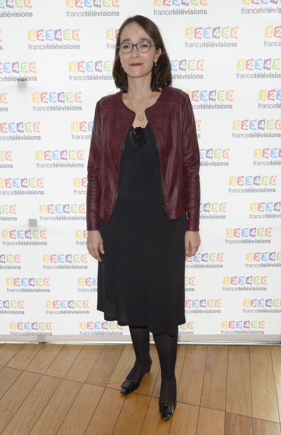 Delphine Ernotte, présidente de France Télévisions - Conférence de presse du Téléthon 2015, à France Télévisions à Paris le 4 novembre 2015.