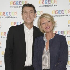 Marc Lavoine, Sophie Davant - Conférence de presse du Téléthon 2015, à France Télévisions à Paris le 4 novembre 2015. Le Téléthon 2015 aura lieu le 4 et le 5 décembre et le parrain de cette édition sera Marc Lavoine.