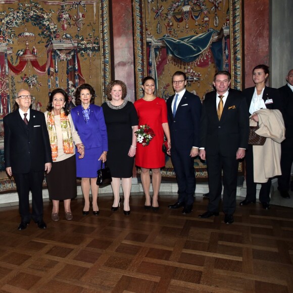 La princesse Victoria de Suède, accompagné par le prince Daniel, participait à un forum d'affaires et à un déjeuner le 5 novembre 2015 à Stockholm dans le cadre de la visite d'Etat du président tunisien Béji Caïd Essebsi.
