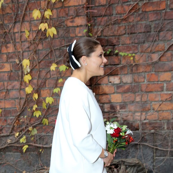 La princesse Victoria de Suède, accompagné par le prince Daniel, participait à un forum d'affaires et à un déjeuner le 5 novembre 2015 à Stockholm dans le cadre de la visite d'Etat du président tunisien Béji Caïd Essebsi.