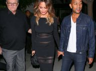 Chrissy Teigen, enceinte : Baby-bump en transparence pour un dîner en famille
