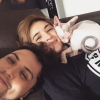Billy Crawford, sa chérie Coleen Garcia et leur chat / photo postée sur Instagram.