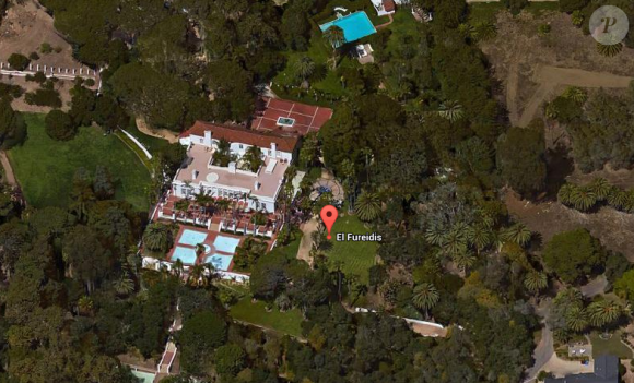Capture d'écran de Google Maps avec la vue aérienne de la villa de Scarface