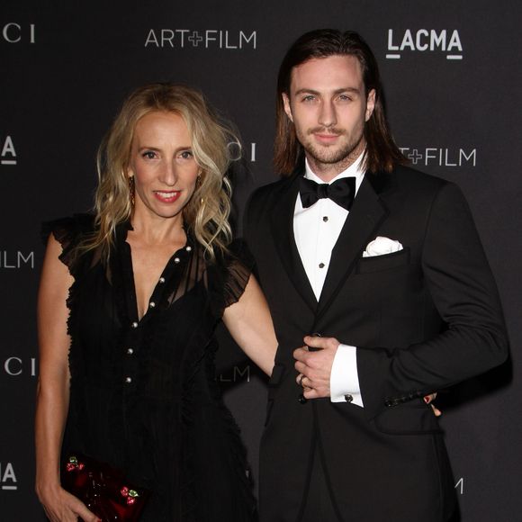 Sam Taylor-Johnson et son mari Aaron Johnson assistent au gala Art+Film 2015 du LACMA au LACMA (Los Angeles County Museum of Art). Los Angeles, le 7 novembre 2015.