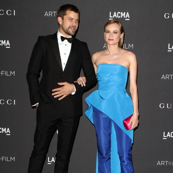 Diane Kruger et son compagnon Joshua Jackson - Gala "The LACMA 2015 Art+Film" en l'honneur de James Turrell et Alejandro Inarritu à Los Angeles, le 7 novembre 2015.