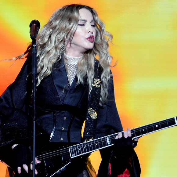 Madonna sur scène à Prague pour le "Rebel Heart Tour", le 7 novembre 2015.