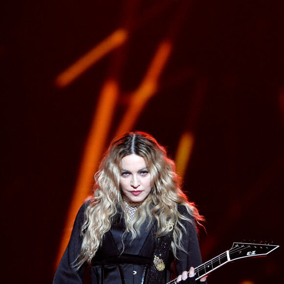 Madonna sur scène à Prague pour le "Rebel Heart Tour", le 7 novembre 2015.