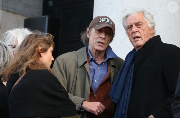 Hommage à André Glucksmann à la grande coupole du crématorium du cimetière du Père-Lachaise, à Paris, le 13 novembre 2015.