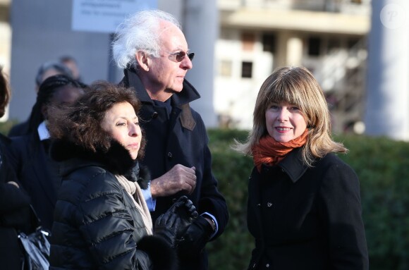 Hommage à André Glucksmann à la grande coupole du crématorium du cimetière du Père-Lachaise, à Paris, le 13 novembre 2015.