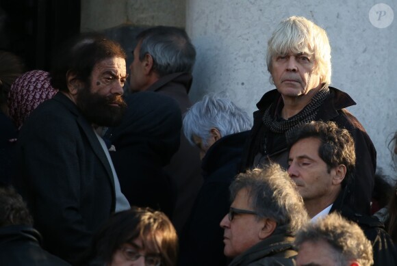 Marek Halter - Hommage à André Glucksmann à la grande coupole du crématorium du cimetière du Père-Lachaise, à Paris, le 13 novembre 2015.