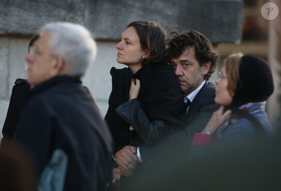 Hommage à André Glucksmann à la grande coupole du crématorium du cimetière du Père-Lachaise, à Paris, le 13 novembre 2015.