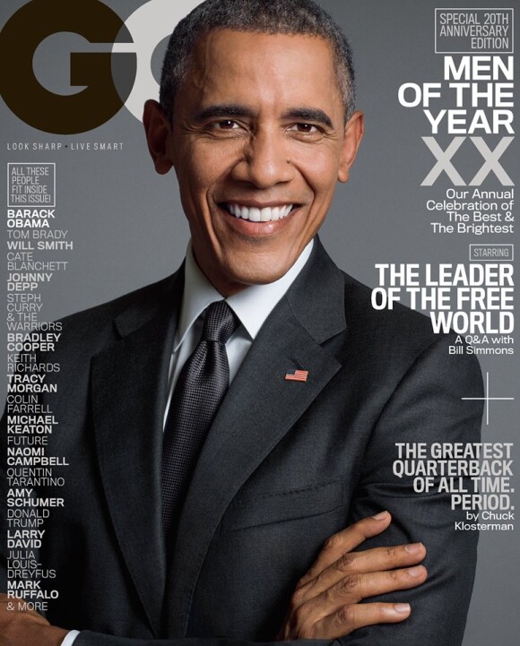 Barack Obama, Homme de l'année 2015 selon GQ, figure en couverture du nouveau numéro du magazine. Photo par Inez et Vinoodh.