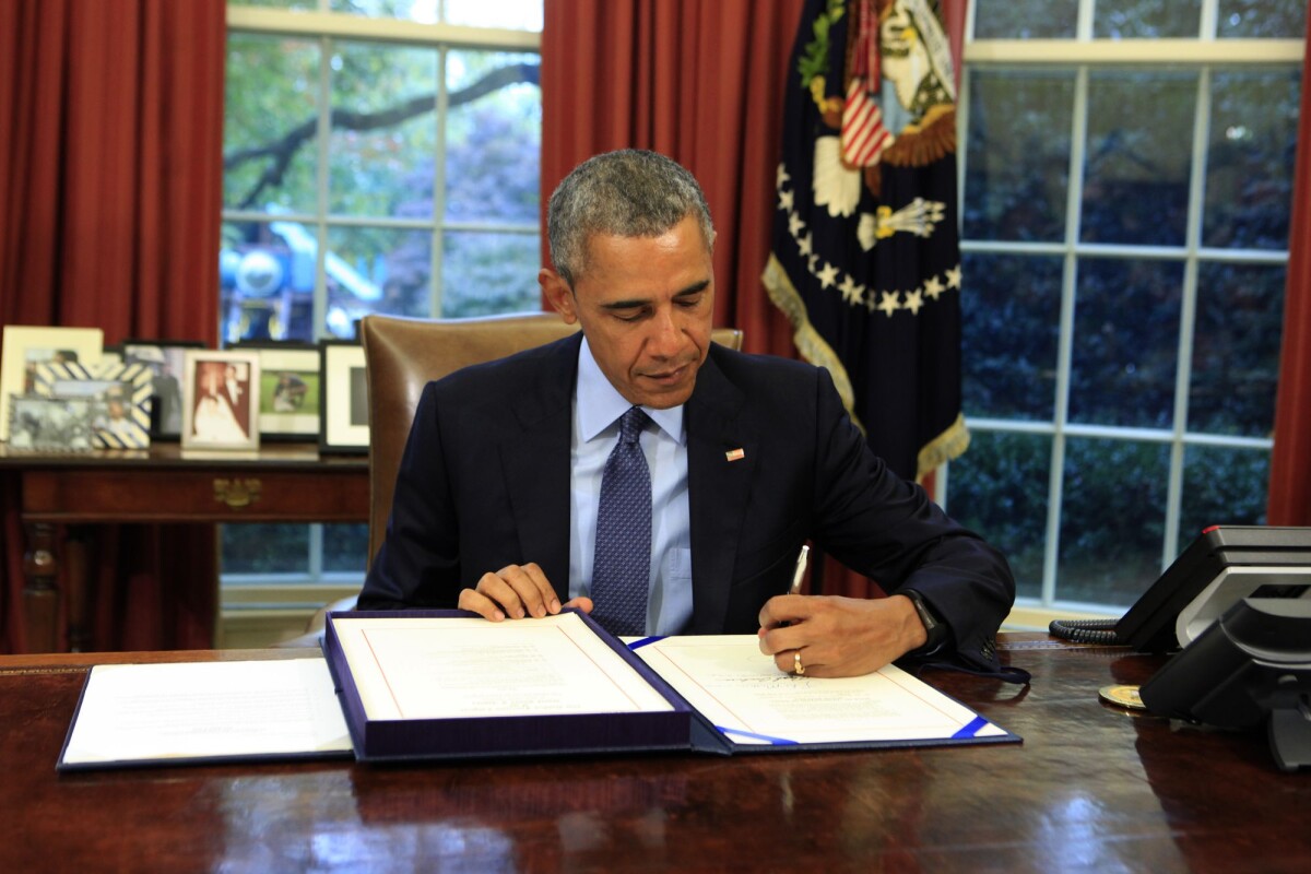 Photo : Barack Obama à la Maison Blanche. Washington, le 2 novembre ...