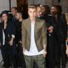 Justin Bieber - Arrivées à la soirée CR Fashion Book à l'Hôtel Peninsula à paris le 30 septembre 2014