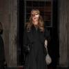 Lindsay Lohan - Personnalités masquées sortant de leur hôtel pour se rendant à la soirée d'anniversaire de Eva Düringer Cavalli, la femme de Roberto Cavalli à Londres, le 9 octobre 2015