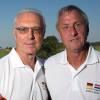 Franz Beckenbauer et Johan Cruyff Johan Cruyff lors du 'Winston Senior Open', tournoi de golf qui se déroule à Gneven, le 18 septembre 2014