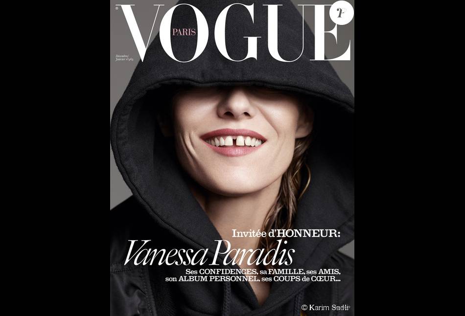 La couverture du magazine Vogue Paris - édition décembre 2015-janvier 2016. Photographie Karim Sadli