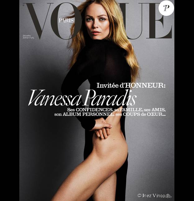 La couverture du magazine Vogue Paris - édition décembre 2015-janvier 2016. Photographie Inez Vinoodh