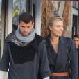 Maria Sharapova et Grigor Dimitrov à la sortie du café Intelligentsia à Venice, Los Angeles, le 21 décembre 2014