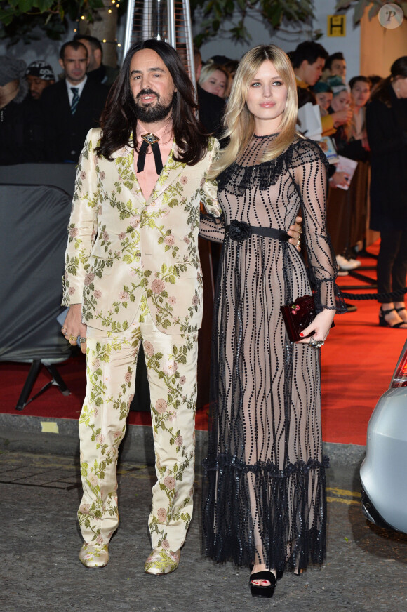 Georgia May Jagger et Alessandro Michele arrivent au London Coliseum pour assister aux British Fashion Awards 2015. Londres, le 23 novembre 2015.