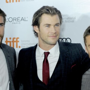 Liam Hemsworth, Chris Hemsworth et Luke Hemsworth à Toronto, le 8 septembre 2013.