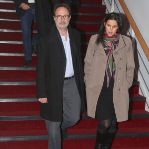 Exclusif - Marc Levy et sa femme Pauline Lévêque et Clovis Cornillac et sa femme Lilou Fogli arrivent au Festival du film "In French with English subtitles" à New York, le vendredi 20 Novembre 2015.