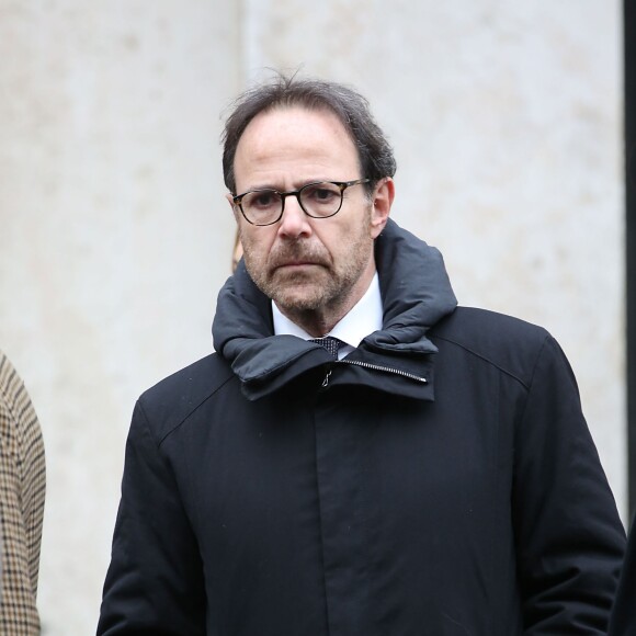 Semi-Exclusif - Marc Levy - Obsèques de Raymond Levy (père de Marc Levy) au cimetière de Passy à Paris le 15 décembre 2014