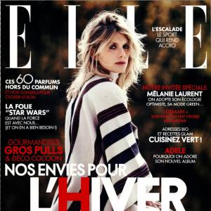 Mélanie Laurent en couverture du magazine ELLE, hebdomadaire du 27 novembre 2015.