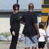 Kim kardashian enceinte, Kanye West et leur fille North, Kourtney Kardashian avec ses enfants Mason et Penelope, Kris Jenner et son compagnon Corey Gamble visitent ensemble un vignoble de 400 hectares à Malibu, le 12 octobre 2015