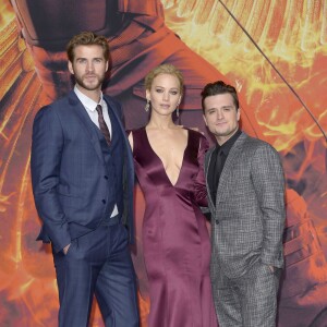 Liam Hemsworth, Jennifer Lawrence, Josh Hutcherson - Première mondiale du film "Hunger Games : La Révolte - Part 2" à Berlin le 4 novembre 2015