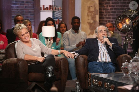 Exclusif - No Web No blog - Muriel Robin, Michel Legrand - Enregistrement de l'émission "Du côté de chez Dave" à La plaine Saint-Denis, qui sera diffusée sur France 3 le 29 novembre. Le 21 octobre 2015 © CVS / Bestimage  No Web No Blog pour Belgique et Suisse21/10/2015 - 