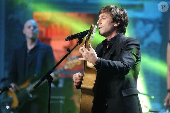 Exclusif - Thomas Dutronc, lors de l'enregistrement de l'émission Du côté de chez Dave à La plaine Saint-Denis, le 21 octobre 2015 (diffusion le dimanche 29 novembre 2015.)