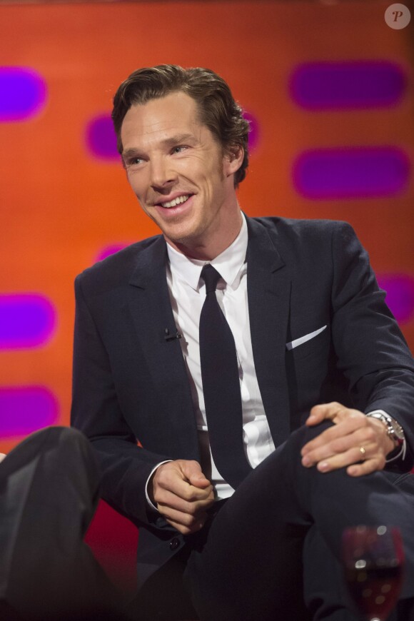 Benedict Cumberbatch à l'enregistrement du Graham Norton Show aux London Studios, le 11 octobre 2015.