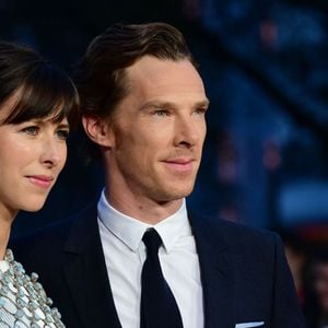Benedict Cumberbatch et sa femme Sophie Hunter - Avant-première du film "Black Mass" lors du Festival BFI à Londres, le 11 octobre 2015.