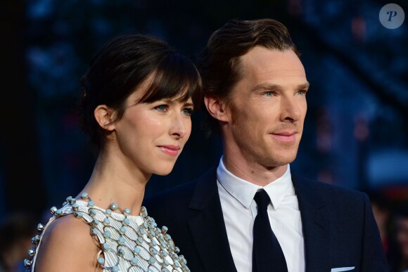 Benedict Cumberbatch et sa femme Sophie Hunter - Avant-première du film "Black Mass" lors du Festival BFI à Londres, le 11 octobre 2015.