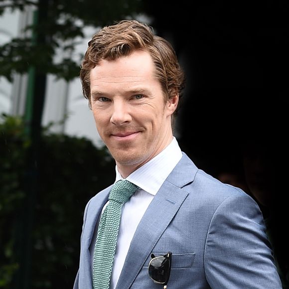 Benedict Cumberbatch - People arrivant pour assister à la finale hommes du tournoi de tennis de Wimbledon à Londres, le 12 juillet 2015.