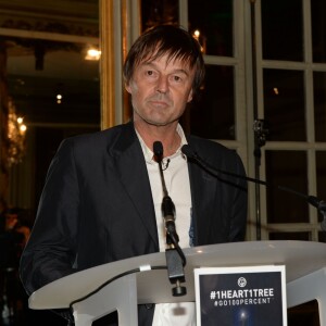 Nicolas Hulot - Inauguration du projet "1 Heart 1 Tree" qui illumine la Tour Eiffel lors de la COP21 à la Fondation Mona Bismarck à Paris le 29 novembre 2015. © Rachid Bellak
