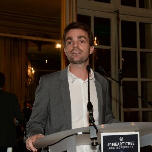 Bruno Julliard (premier adjoint au maire de Paris) - Inauguration du projet "1 Heart 1 Tree" qui illumine la Tour Eiffel lors de la COP21 à la Fondation Mona Bismarck à Paris le 29 novembre 2015. © Rachid Bellak