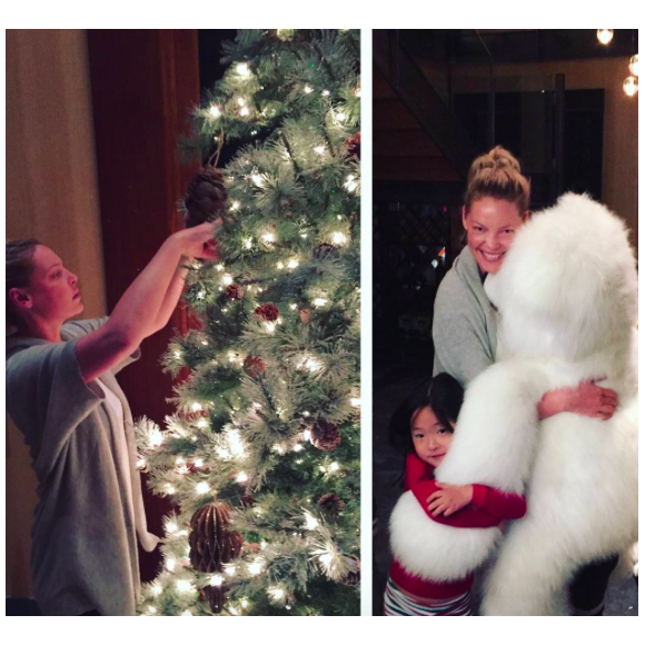 Katherine Heigl et sa fille Naleigh préparent Noël / photo postée sur Instagram, fin novembre 2015.