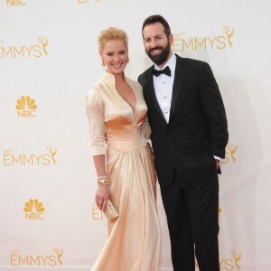 Katherine Heigl et son mari Josh Kelley - La 66ème cérémonie annuelle des Emmy Awards au Nokia Theatre à Los Angeles, le 25 août 2014.