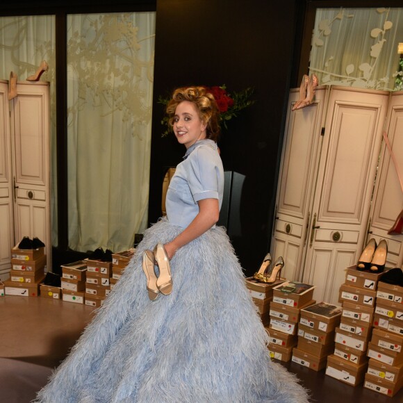 Exclusif - Olivia Hallisey (robe Giambattista Valli Haute-Couture, bijoux Payal New York)  lors des préparatifs de la vingt-troisième édition du Bal au Palais de Chaillot à Paris, le 28 novembre 2015. © Jacovides/Borde/Moreau/Bestimage