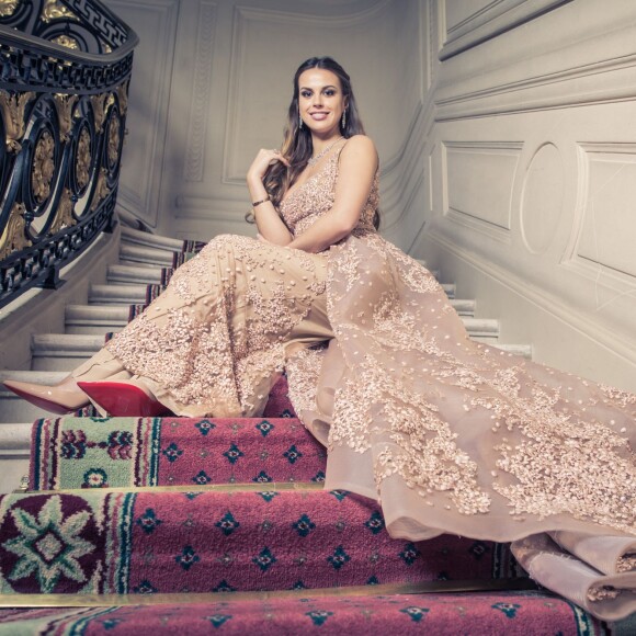 Exclusif - Inès de Bragança (robe Elie Saab Haute-Couture, bijoux Payal New York)  lors des préparatifs de la vingt-troisième édition du Bal au Palais de Chaillot à Paris, le 28 novembre 2015. © Jacovides/Borde/Moreau/Bestimage