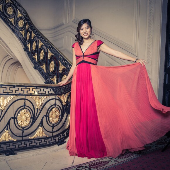 Exclusif - Vanessa Wang (robe J. Mendel, bijoux Payal New York)  lors des préparatifs de la vingt-troisième édition du Bal au Palais de Chaillot à Paris, le 28 novembre 2015. © Jacovides/Borde/Moreau/Bestimage