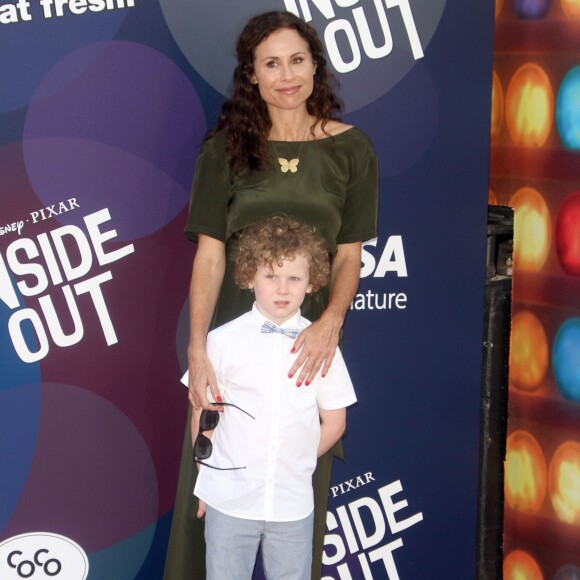 Minnie Driver et son fils Henry - Avant-première du film "Inside Out" à Hollywood, le 8 juin 2015.