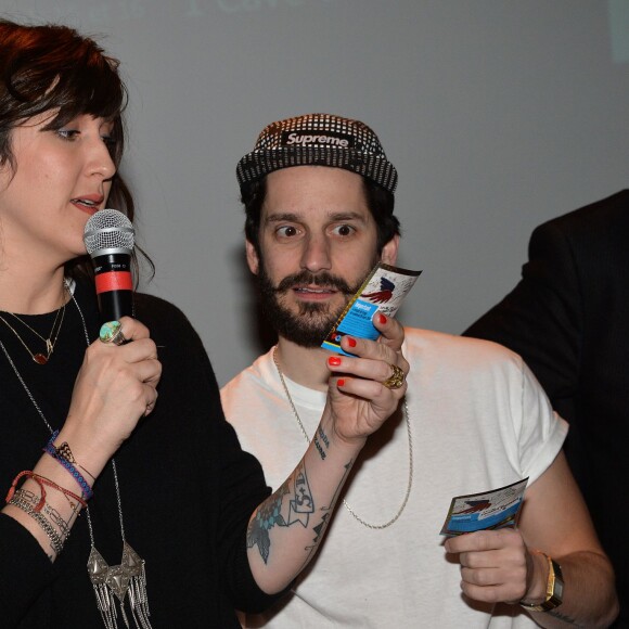 Daphné Bürki et son compagnon Gunther Love (Sylvain Quimène) - Gala de clôture du Don'actions du Secours Populaire au Musée des Arts Forains à Paris, le 28 mars 2014.