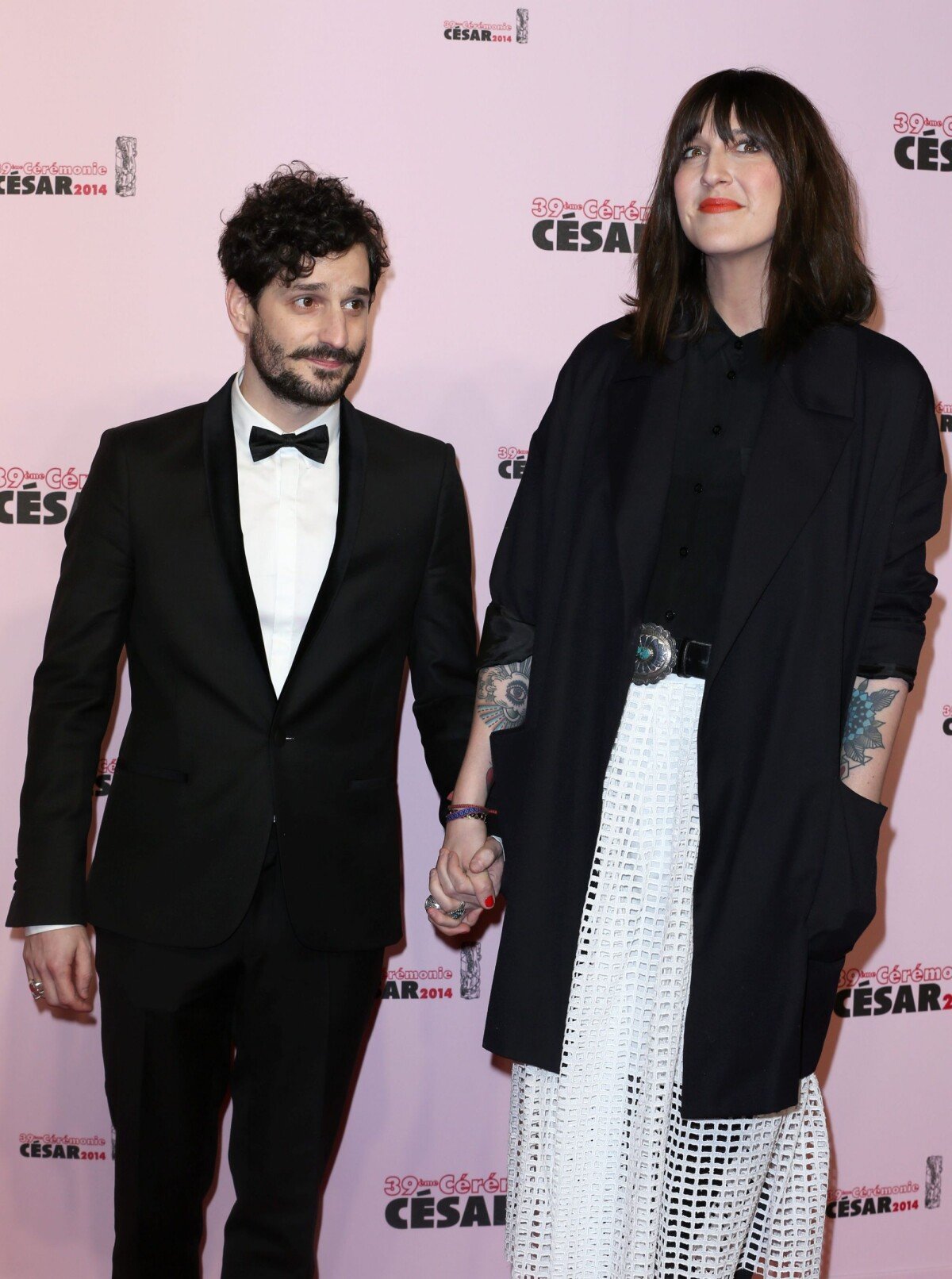 Photo Daphné Bürki et son compagnon Sylvain Quimène Arrivées Exterieur 39e cérémonie des